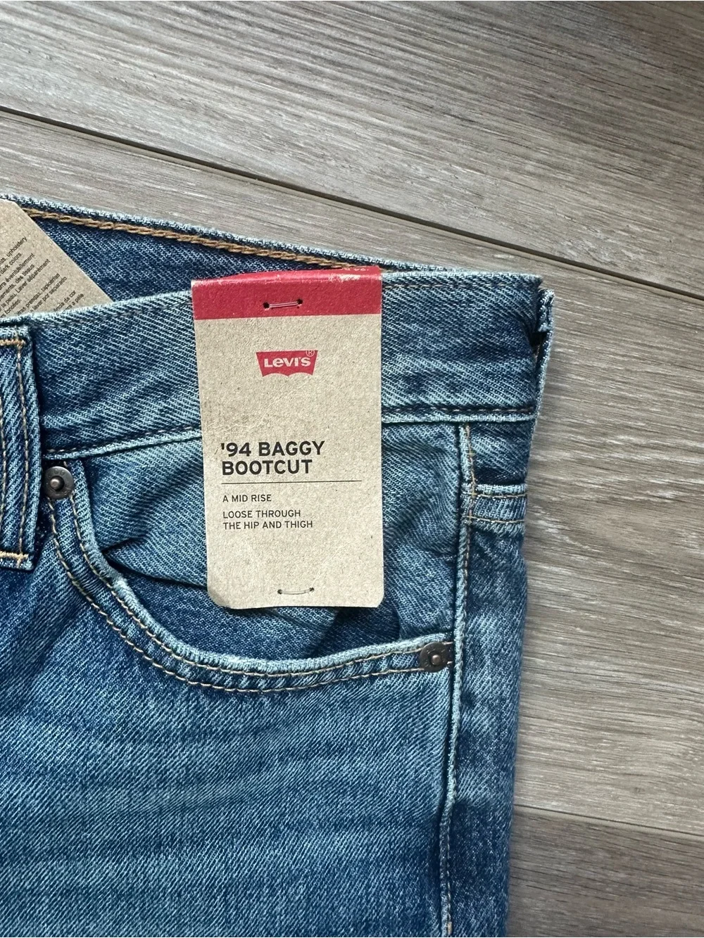 Levi's Blue Bootcut Denim Jeans with Signature Back Pockets NWT